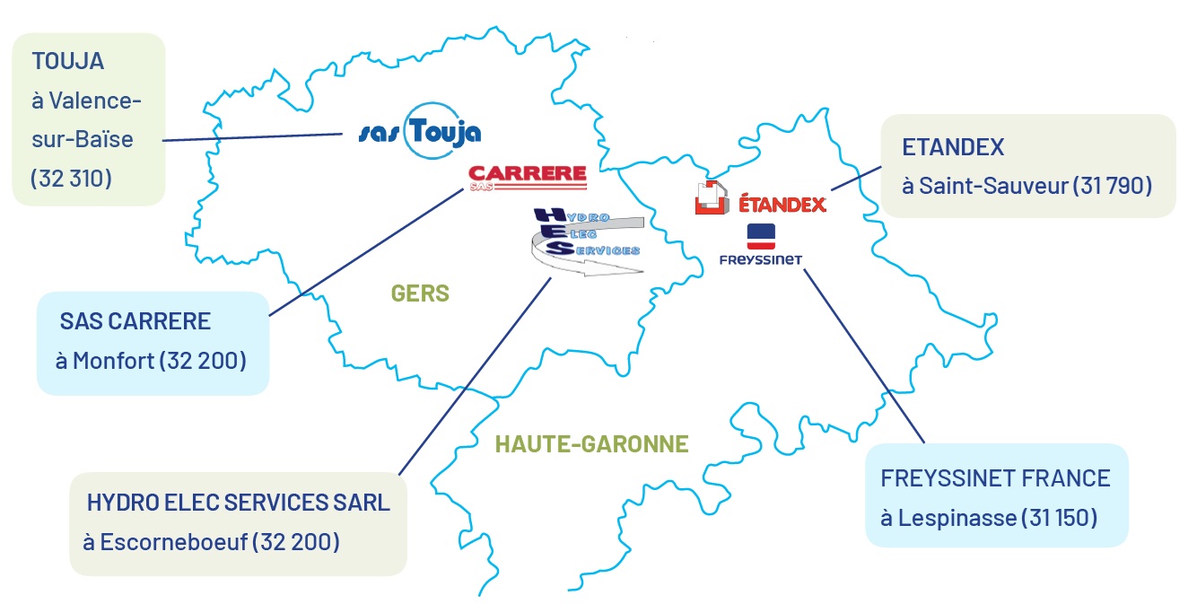 Carte localisation entreprise